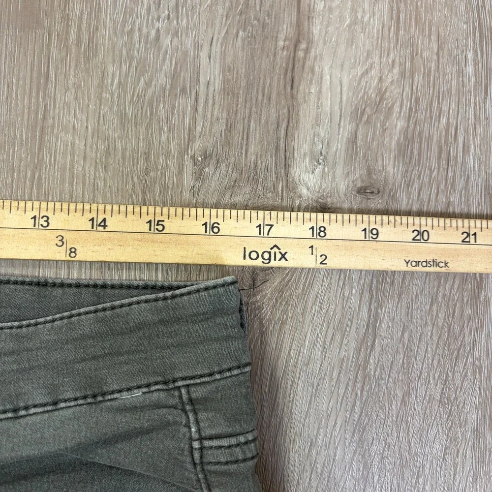 Vintage Genes Black Mens Skinny Jeans 32x32 Green Gray Tapered Stretch